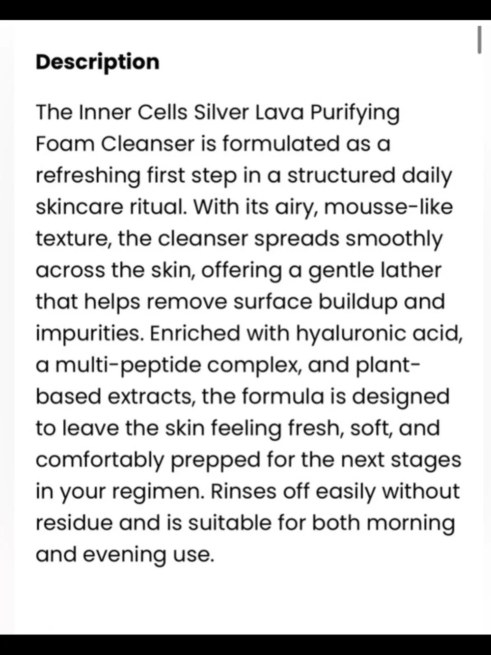 Secret Obsessed Essential Purifying Lava Foam Facial Cleanser